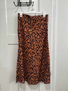Urban Outfitters Leopard Midi Skirt